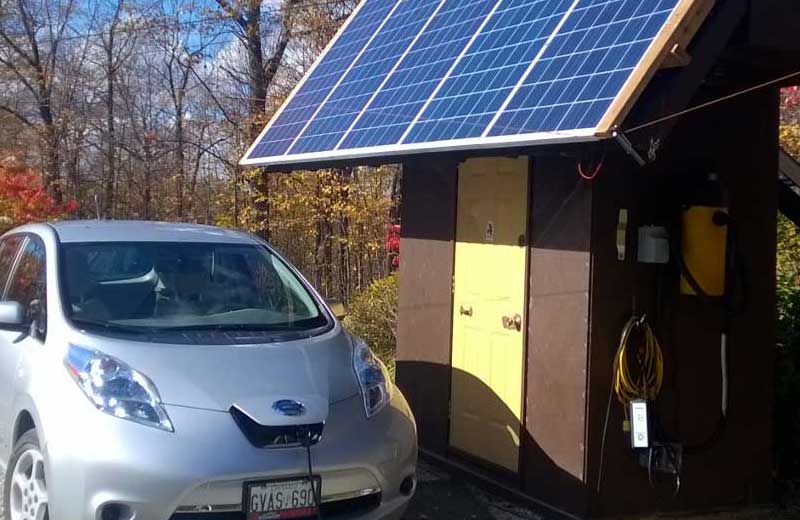 Charging an electric car off solar